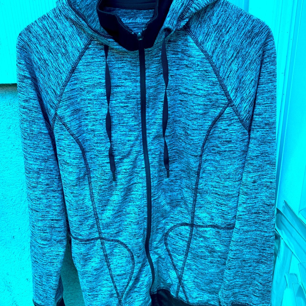 Eddie Bauer Womens Size XL jacket Grey Heather and Black